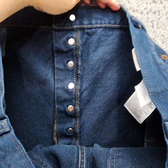 Levis Jeans Mens 44x30 501 Blue Cotton Hi Rise Button Fly Classic Straight *GUC* - Picture 10 of 14